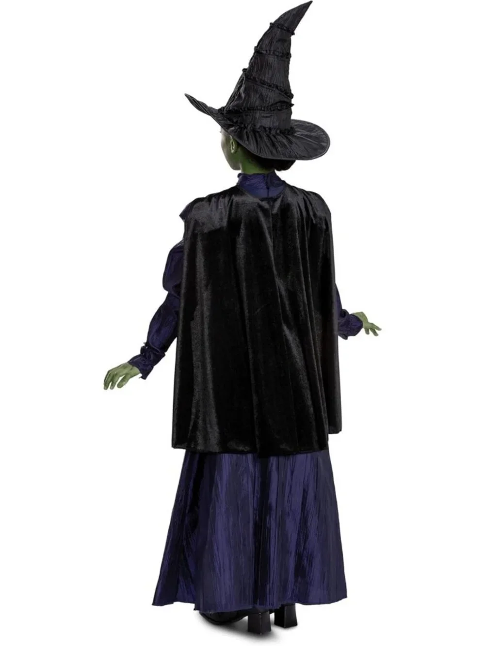 Deluxe Girls Wicked Elphaba Costume with Cape & Hat, Size 10-12, Perfect for